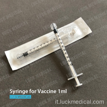 1 ml siringa di vaccinazione senza ago